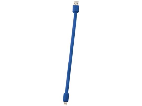 Кабель для зарядки 2 в 1, Micro USB + Lightning, ярко-синий