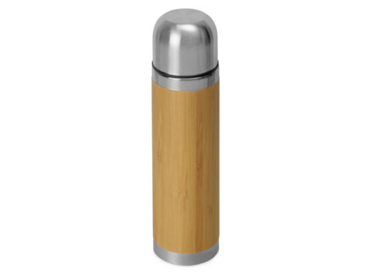Вакуумный термос Ямал Bamboo, 430 мл, натуральный, серебристый