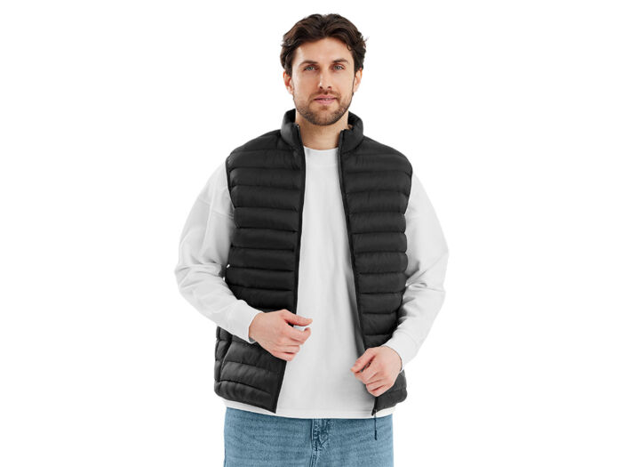 Стеганый жилет Uniqloud, мужской, черный